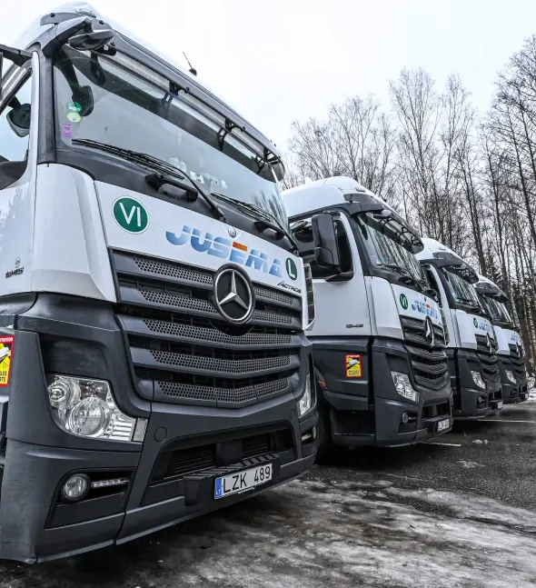 Jusema truck fleet for international heavy transport in Europe
